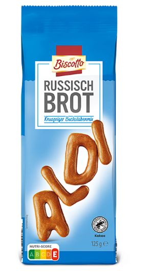 Biscotto
RUSSISCH
BROT
Knuspriger Buckstabenmix
NUTRI-SCORE
ABCDE
Kokoo
125ge