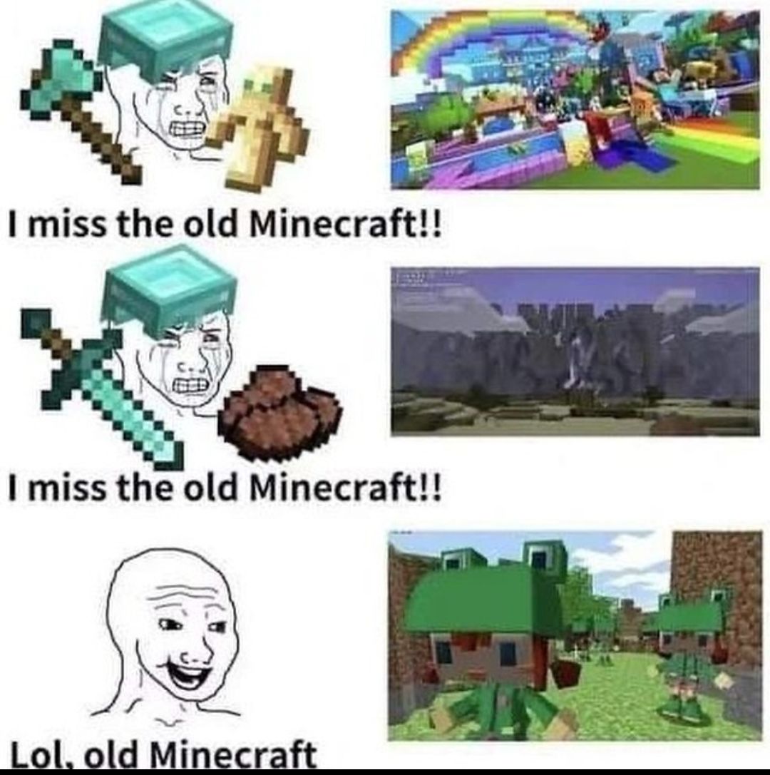 30
I miss the old Minecraft!!
I miss the old Minecraft!!
Lol, old Minecraft