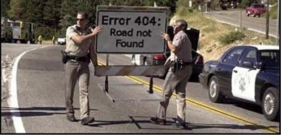 Error 404:
Road not
Found