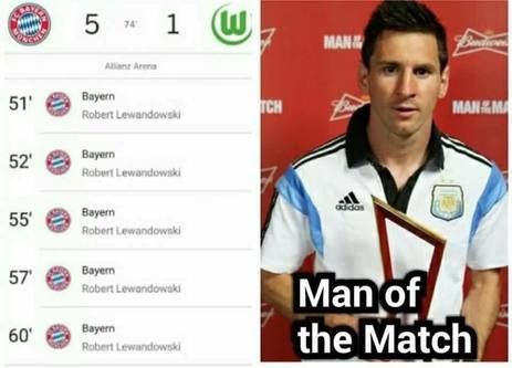 51
(W
MAN
51
Alliant Arma
Bayern
51'
TCH
Robert Lewandowski
52'
Bayern
Robert Lewandowski
55'
Bayern
Robert Lewandowski
adidas
MAN MA
57'
009
60'
Bayern
Robert Lewandowski
Bayern
Robert Lewandowski
Man of
the Match