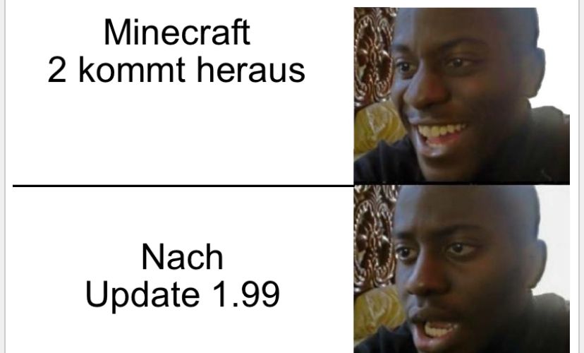 Minecraft
2 kommt heraus
Nach
Update 1.99