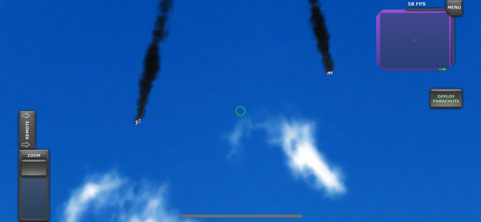 ↑
REMOTE
ZOOM
58 FPS
MENU
DEPLOY
PARACHUTE