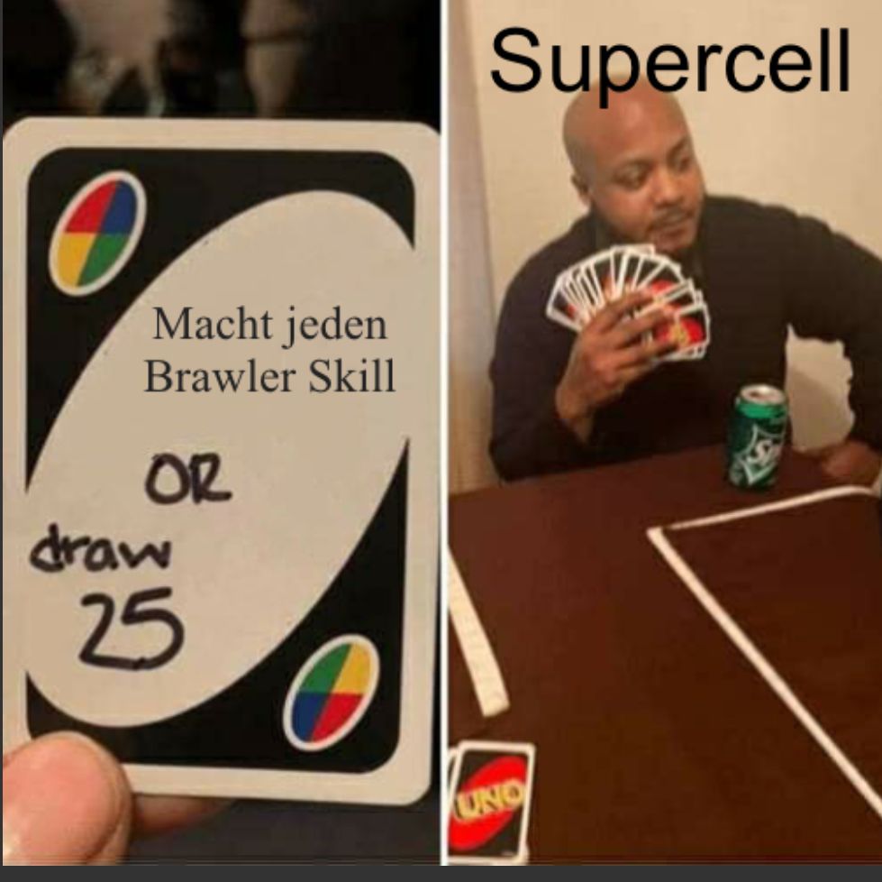 draw
Macht jeden
Brawler Skill
OR
25
UNO
Supercell