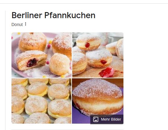 Berliner Pfannkuchen
Donut
Mehr Bilder