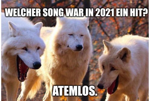 WELCHER SONG WAR IN 2021 EIN HIT?
ATEMLOS.