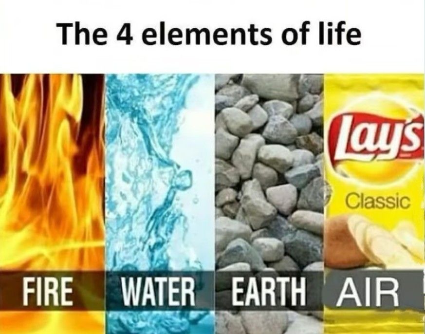 The 4 elements of life
Lay's
Classic
FIRE WATER EARTH AIR