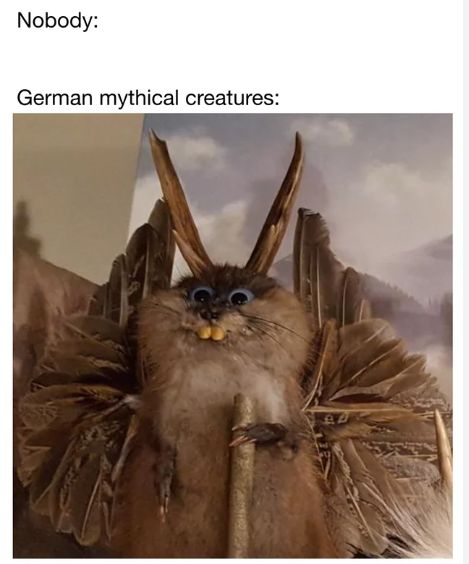 Nobody:
German mythical creatures: