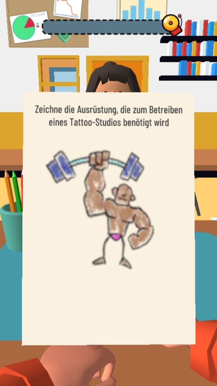 PIE CHART
Zeichne die Ausrüstung, die zum Betreiben
eines Tattoo-Studios benötigt wird