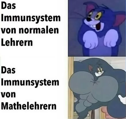 Das
Immunsystem
von normalen
Lehrern
Das
Immunsystem
von
Mathelehrern