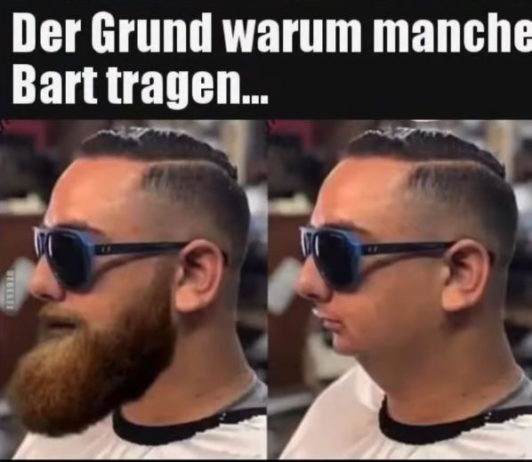 Der Grund warum manche
Bart tragen...
BERESTE