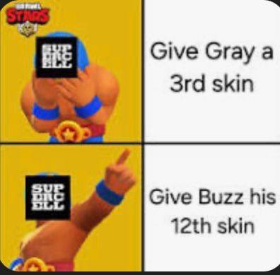 STARS
Give Gray a
3rd skin
SUP
DRC
ELL
Give Buzz his
12th skin