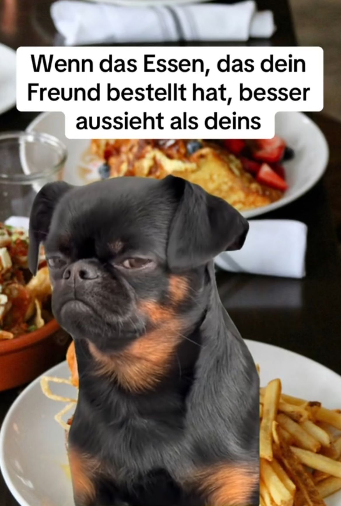 Wenn das Essen, das dein
Freund bestellt hat, besser
aussieht als deins