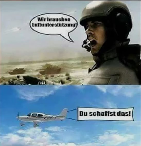 Wir brauchen
Luftunterstützung
Du schaffst das!