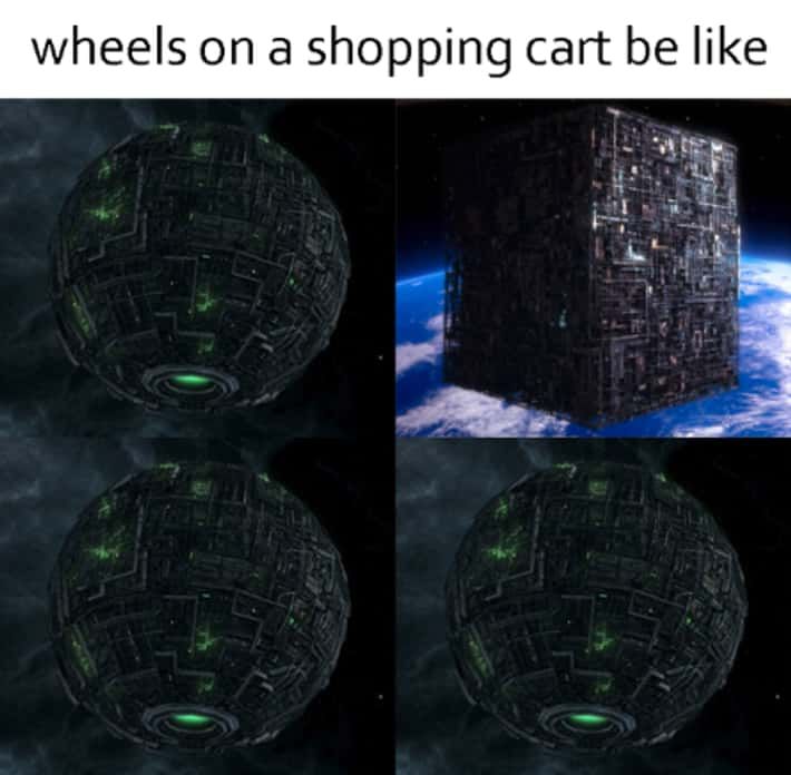 wheels on a shopping cart be like