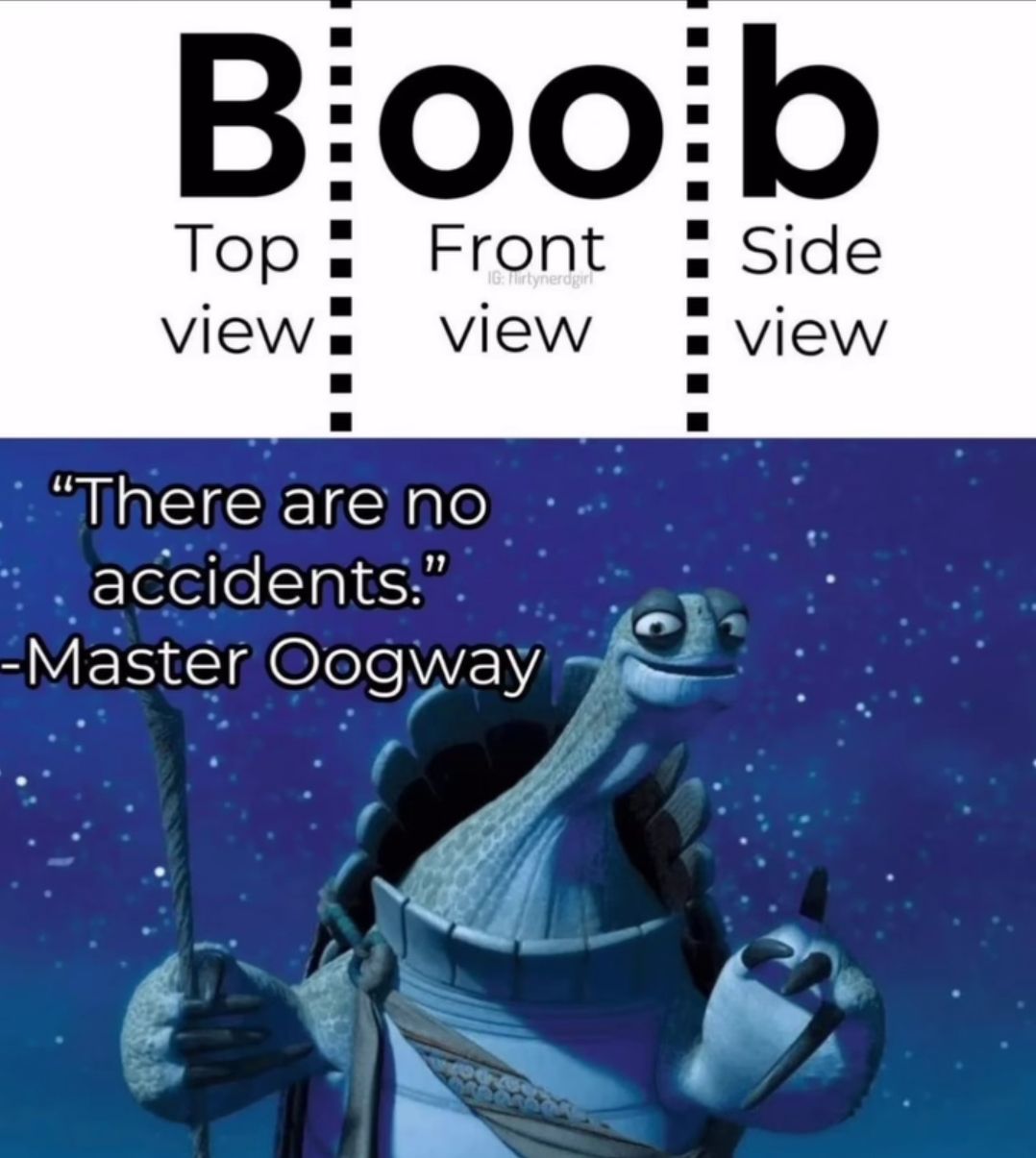 Bloob
Top
view:
Front
IG: Hirtynerdgirl
view
"There are no
accidents.".
-Master Oogway
Side
view